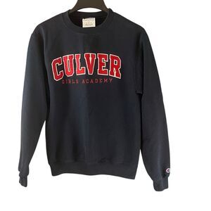 Culver Girls Academy Navy Blue Sweatshirt Vintage Champion Size Small